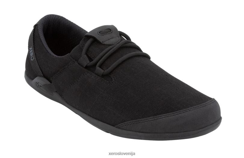 hana - casual canvas comfort - moški XF88F232 črna (dežju prijazna konoplja) Xero Shoes