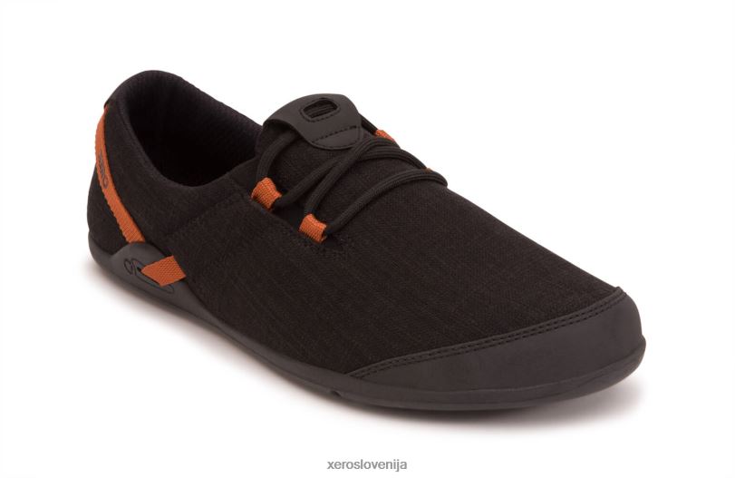 hana - casual canvas comfort - moški XF88F234 črna/rjava (dežju prijazna konoplja) Xero Shoes