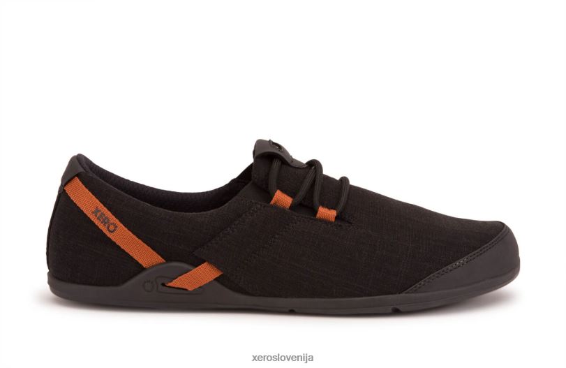 hana - casual canvas comfort - moški XF88F234 črna/rjava (dežju prijazna konoplja) Xero Shoes