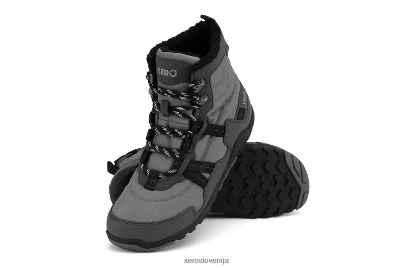 alpski - moški škorenj za sneg XF88F105 asfalt / črna Xero Shoes