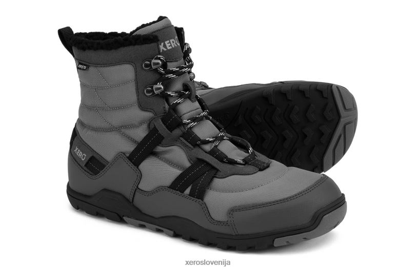 alpski - moški škorenj za sneg XF88F105 asfalt / črna Xero Shoes
