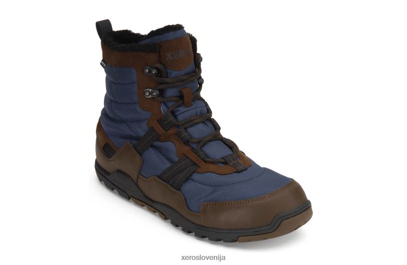 alpski - moški škorenj za sneg XF88F107 rjava / mornarsko modra Xero Shoes