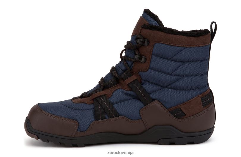 alpski - moški škorenj za sneg XF88F107 rjava / mornarsko modra Xero Shoes
