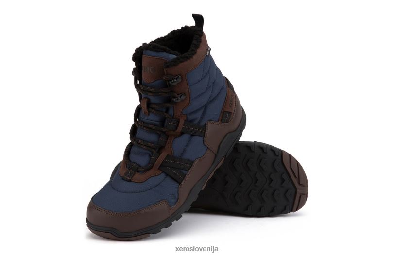 alpski - moški škorenj za sneg XF88F107 rjava / mornarsko modra Xero Shoes