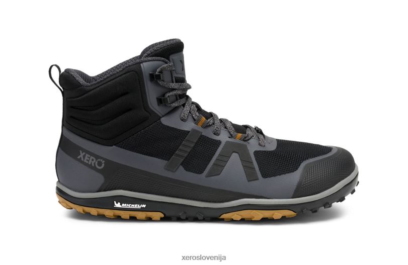 scrambler mid ii - ultra lahek pohodnik s podplatom michelin fiberlite XF88F90 asfalt / črna Xero Shoes