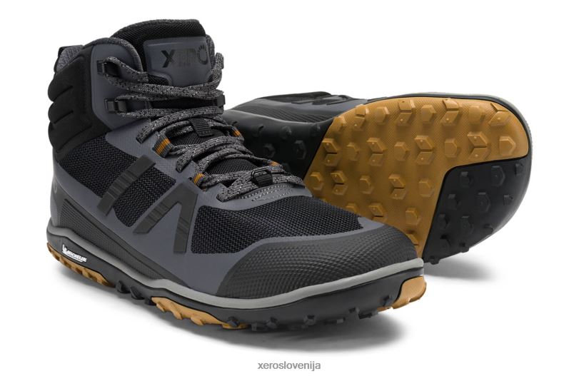 scrambler mid ii - ultra lahek pohodnik s podplatom michelin fiberlite XF88F90 asfalt / črna Xero Shoes