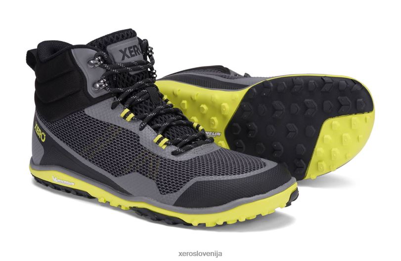 scrambler mid - ultra lahek pohodniški čevelj s podplatom michelin fiberlite XF88F95 jekleno siva / žveplo Xero Shoes
