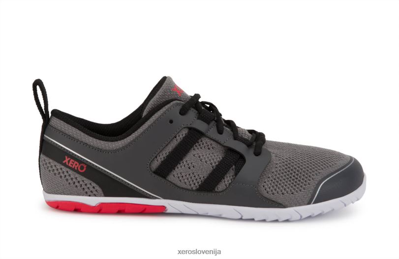 zelen - vaš okolju prijazen cestni tekač XF88F41 temno siva/rdeča Xero Shoes