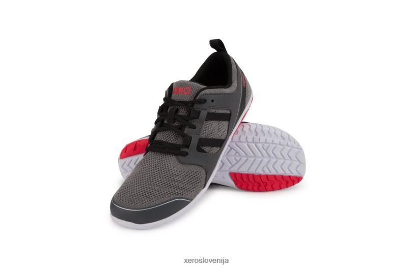 zelen - vaš okolju prijazen cestni tekač XF88F41 temno siva/rdeča Xero Shoes