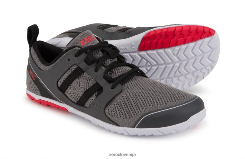 zelen - vaš okolju prijazen cestni tekač XF88F41 temno siva/rdeča Xero Shoes