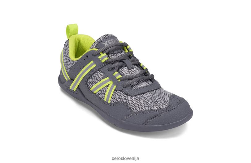 prio tekaški in fitnes čevelj - otroški XF88F285 siva/limeta Xero Shoes