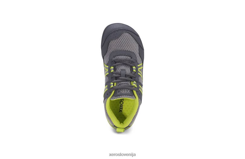 prio tekaški in fitnes čevelj - otroški XF88F285 siva/limeta Xero Shoes