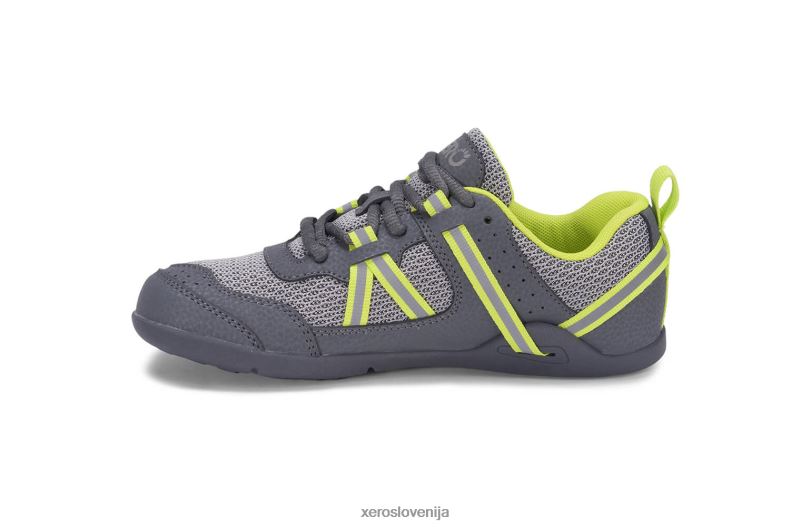 prio tekaški in fitnes čevelj - otroški XF88F285 siva/limeta Xero Shoes