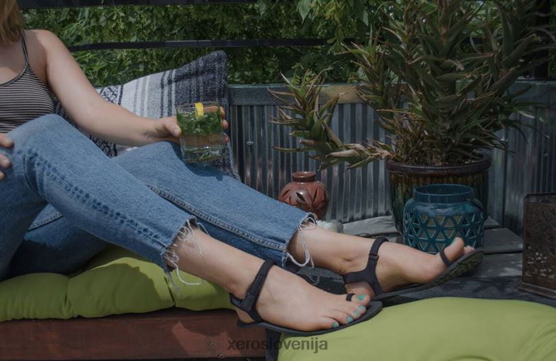 jessie - ženske sandale za prosti čas XF88F281 Črna Xero Shoes
