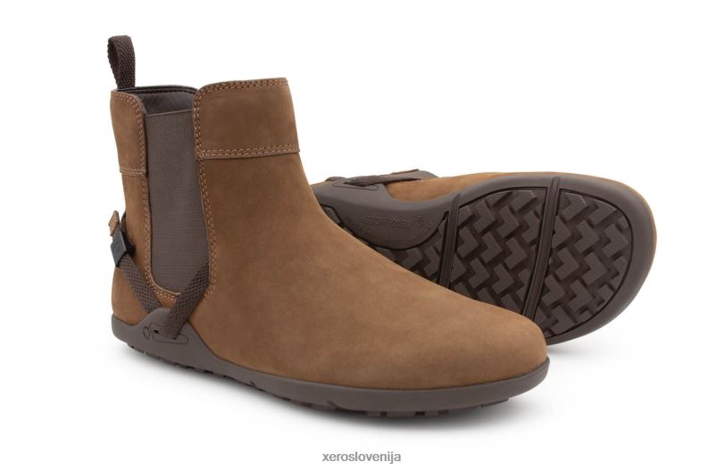 tari - usnjeni ženski chelsea škorenj XF88F219 karamele Xero Shoes