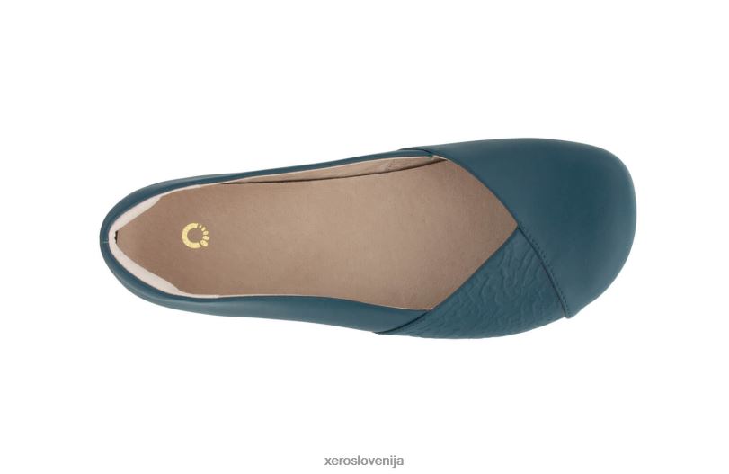 feniks usnje - ženske elegantne hlače XF88F179 zelenomodra Xero Shoes
