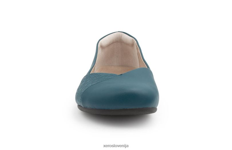 feniks usnje - ženske elegantne hlače XF88F179 zelenomodra Xero Shoes