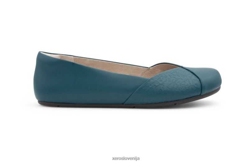 feniks usnje - ženske elegantne hlače XF88F179 zelenomodra Xero Shoes