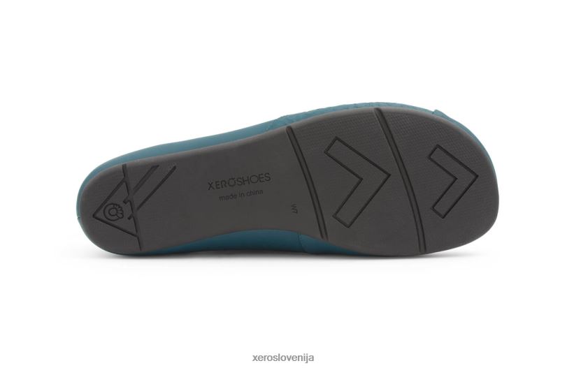 feniks usnje - ženske elegantne hlače XF88F179 zelenomodra Xero Shoes