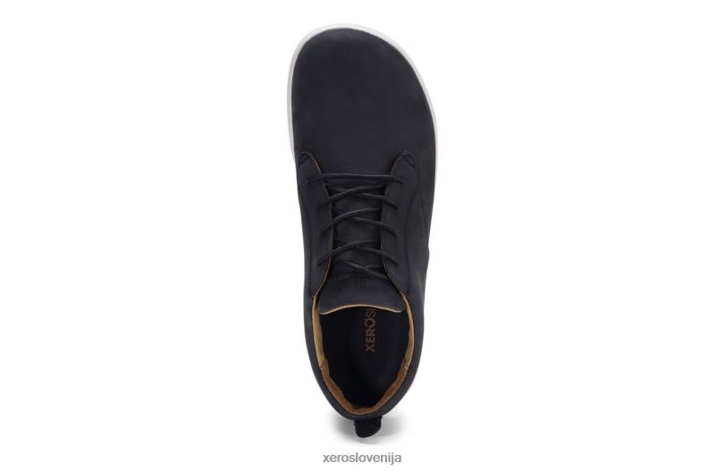 glenn - moški usnjeni čevlji za prosti čas XF88F50 črnobela Xero Shoes