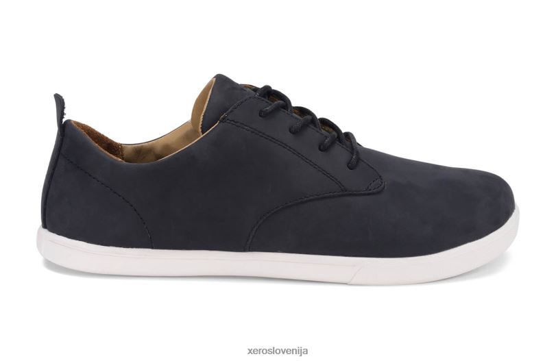 glenn - moški usnjeni čevlji za prosti čas XF88F50 črnobela Xero Shoes
