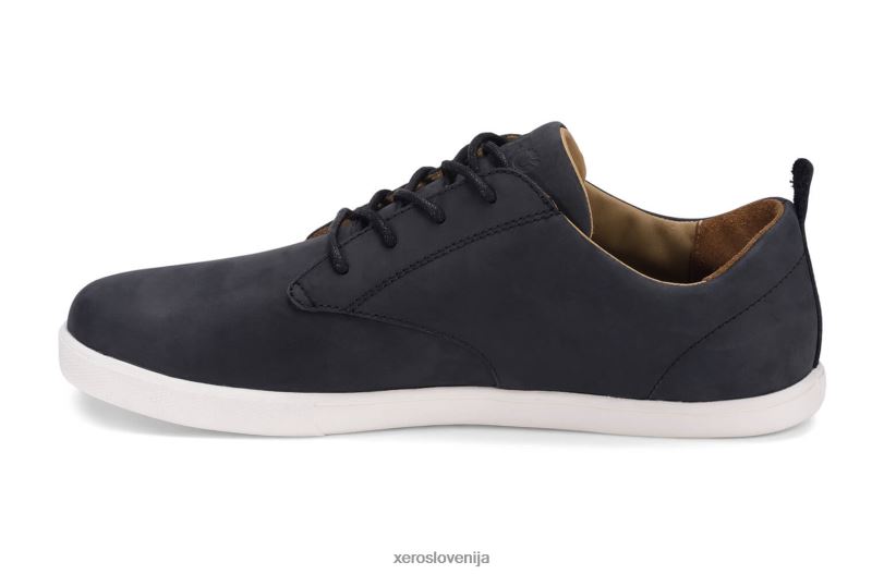 glenn - moški usnjeni čevlji za prosti čas XF88F50 črnobela Xero Shoes