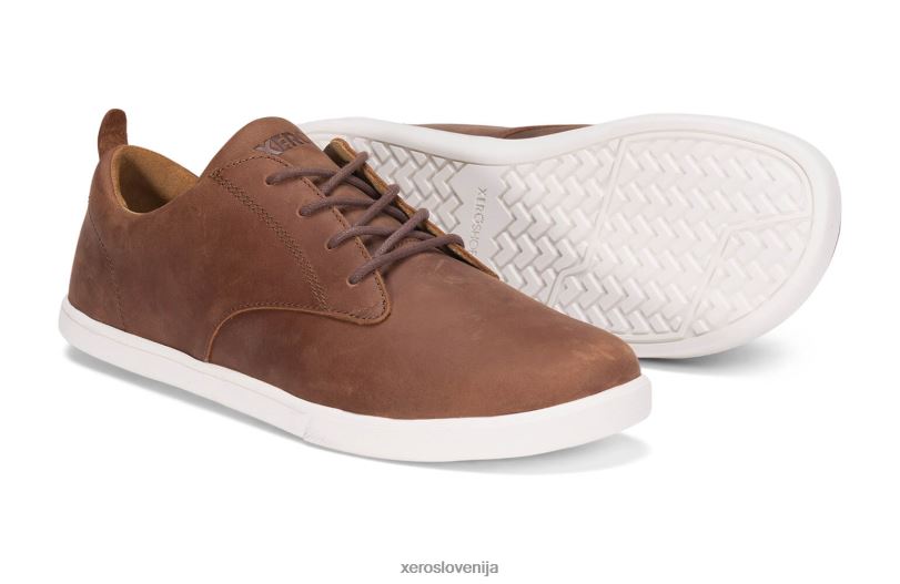 glenn - moški usnjeni čevlji za prosti čas XF88F51 rjav Xero Shoes