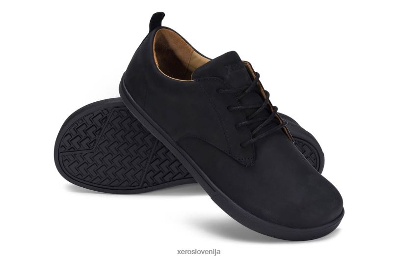 glenn - moški usnjeni čevlji za prosti čas XF88F52 Črna Xero Shoes