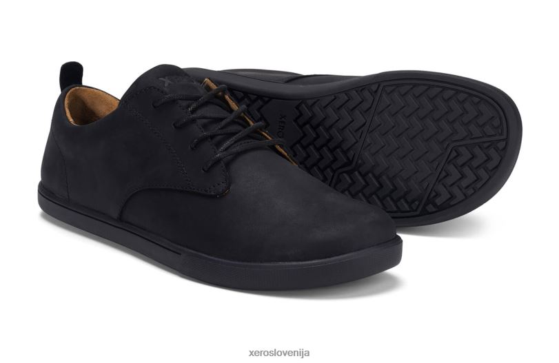 glenn - moški usnjeni čevlji za prosti čas XF88F52 Črna Xero Shoes