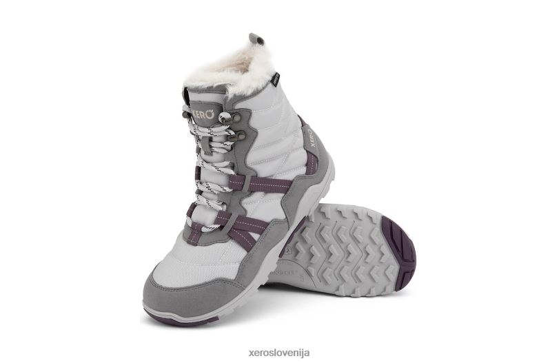alpski - ženski čevlji za sneg XF88F222 zmrznjeno siva/bela (brez dreves) Xero Shoes