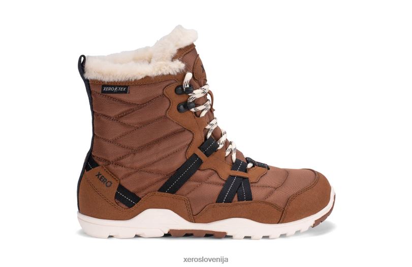 alpski - ženski čevlji za sneg XF88F223 gumijasto rjava / jajčna lupina Xero Shoes