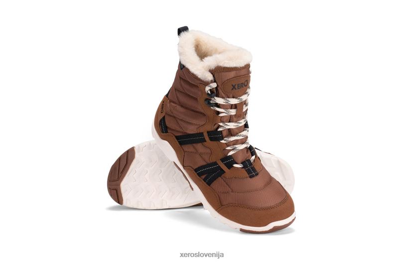 alpski - ženski čevlji za sneg XF88F223 gumijasto rjava / jajčna lupina Xero Shoes