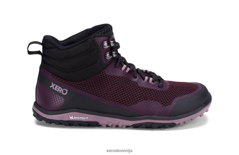 scrambler mid - ultra lahek pohodniški čevelj s podplatom michelin fiberlite XF88F200 črna / fig Xero Shoes