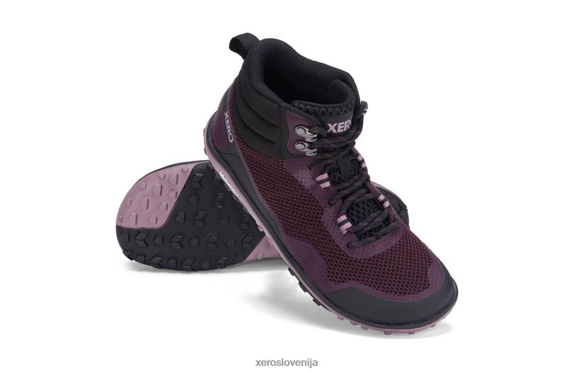 scrambler mid - ultra lahek pohodniški čevelj s podplatom michelin fiberlite XF88F200 črna / fig Xero Shoes